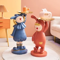home decoration accessories for living room ornament teenager figurines for interior rabbit resin sculptures and statues