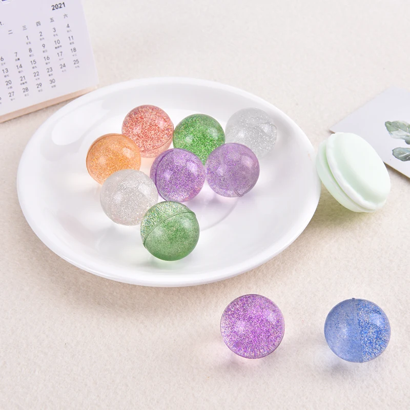 

10pcs Funny Toy Balls 25mm Mixed Bouncy Ball Jumping Solid Floating Bouncing Ball