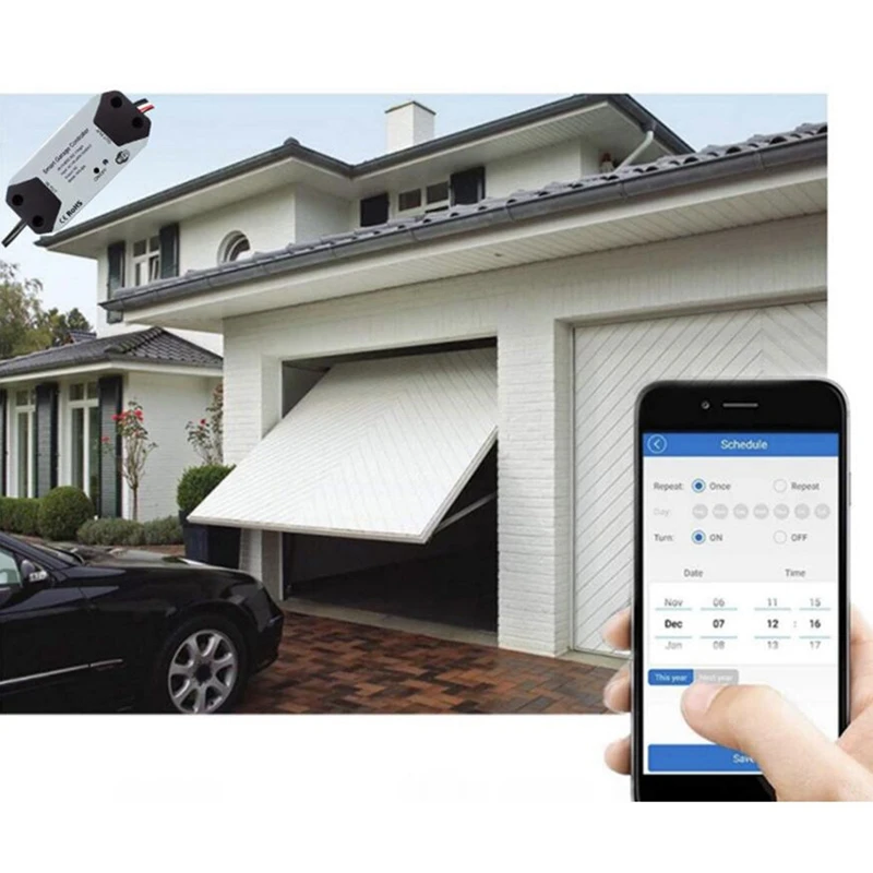

Smart Garage Door Controller Voice Control Notification Mode Work with Alexa Google Home Control