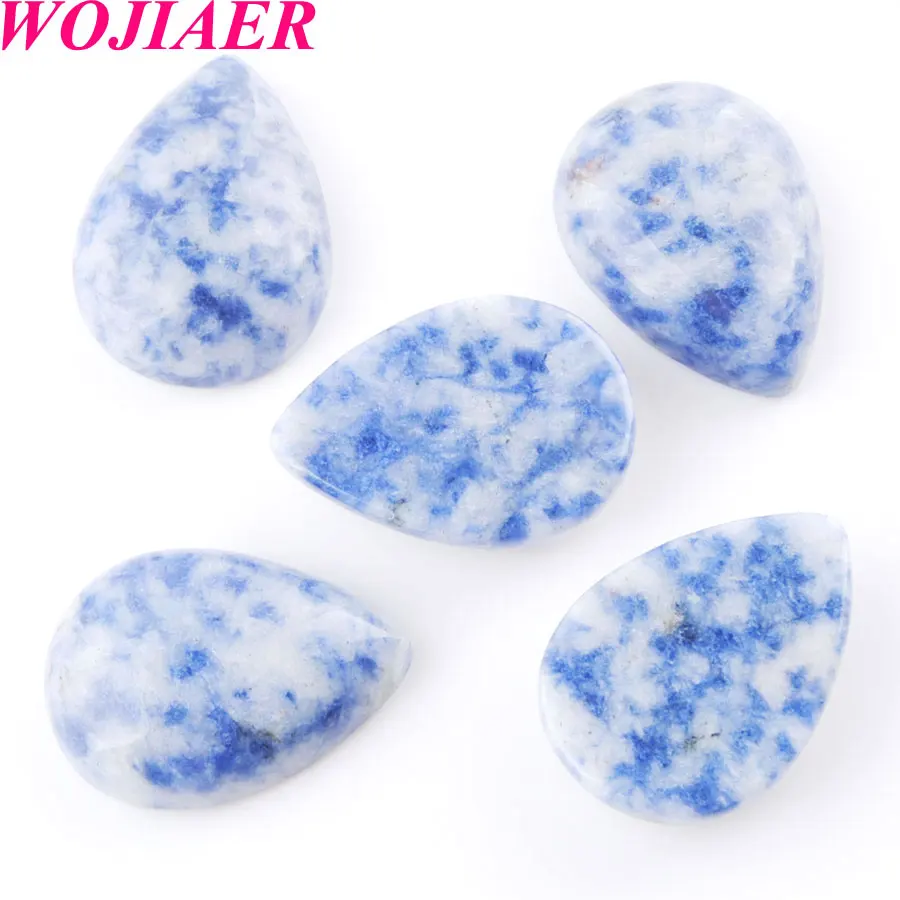 

WOJIAER природные капли воды белая точка фотобусины 18x25x7 мм драгоценный камень для DIY ремесла Ювелирные изделия Серьги PU8168