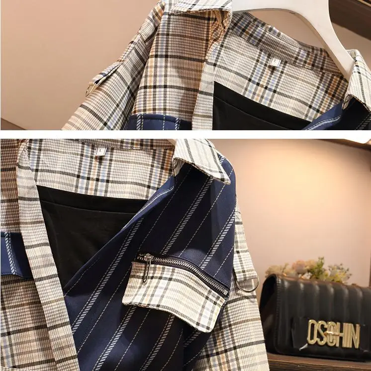 

Lauri Laki Patchwork Plaid Party Dress Women Elegant Vintage Lattice A-line Mini Dress with Belt Chic Long Sleeve Dress 2021