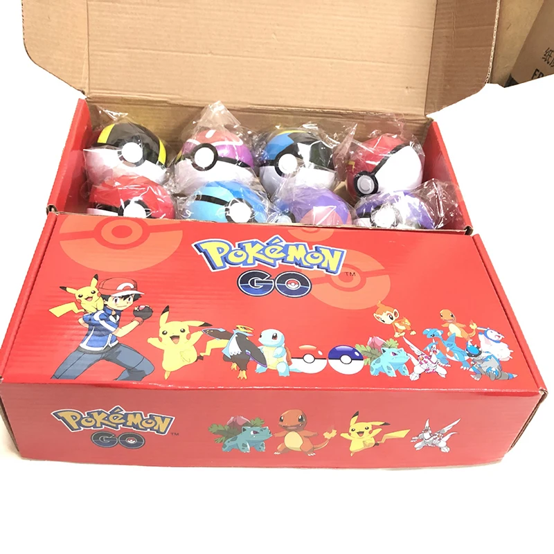 Pokeball Original de Pokemon para ni&ntilde;os, Pokeball aut&eacute;ntico con cintur&oacute;n, modelo de figura de acci&oacute;n, juguetes con caja-1
