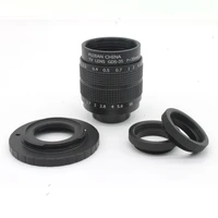 free shipping black 35mm f1 7 cctv lens c mount 2 marco rings for nikon 1 v1 j1 v2 j2