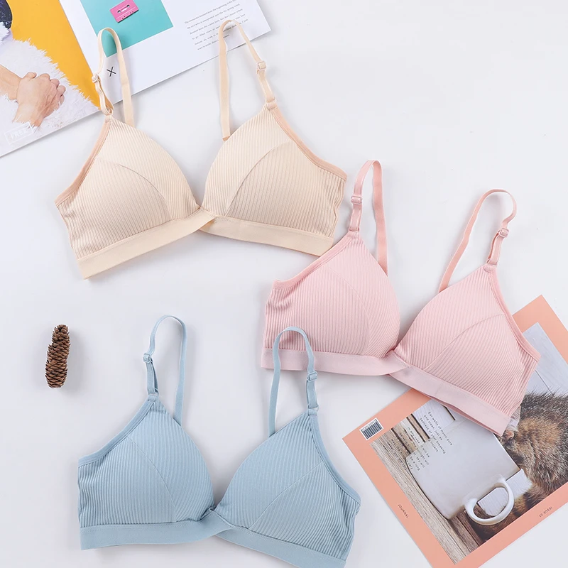 Бюстгальтер пуш-ап женский треугольный бесшовное нижнее белье поддерживающий