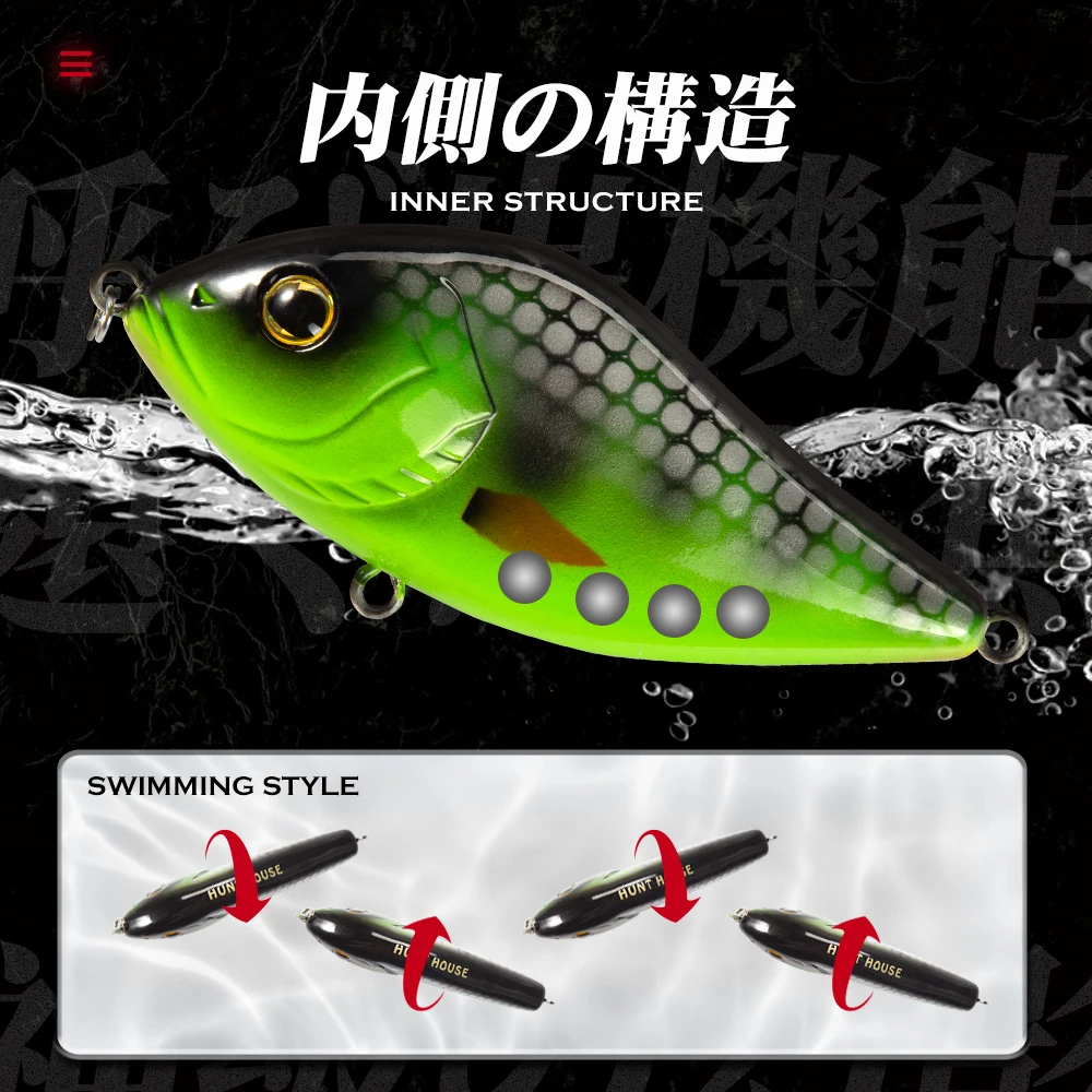 Hunthouse Salmo Slider Jerkbait Lure Pike Fishing Sinker 7&10cm Fishing Jerkbaits Crankbaits Fishing Pike Leurre Pesca LW130