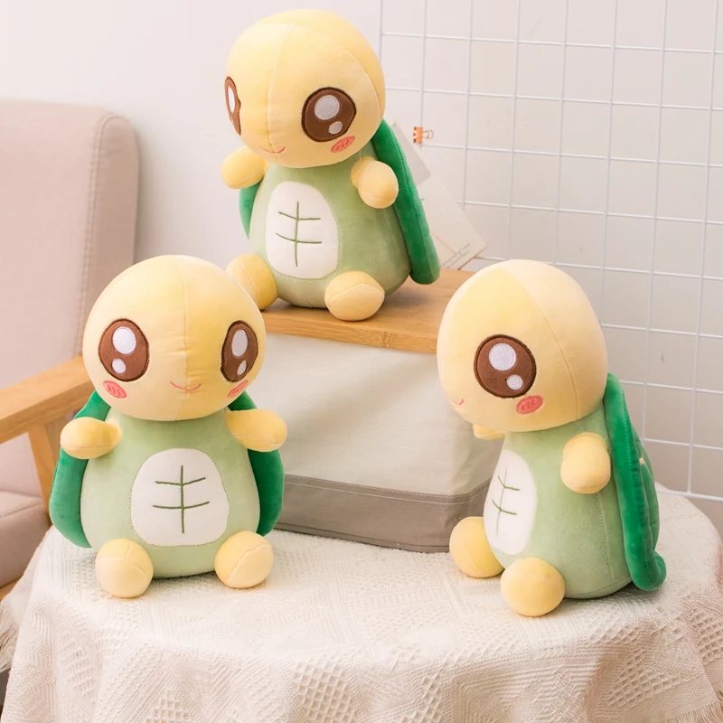 

Hot 30CM Lovely Green PP Cotton Stuffed Tortoise Plush Toys Cartoon Animals Dolls Soft Pillows For Children Girls Birthday Gifts