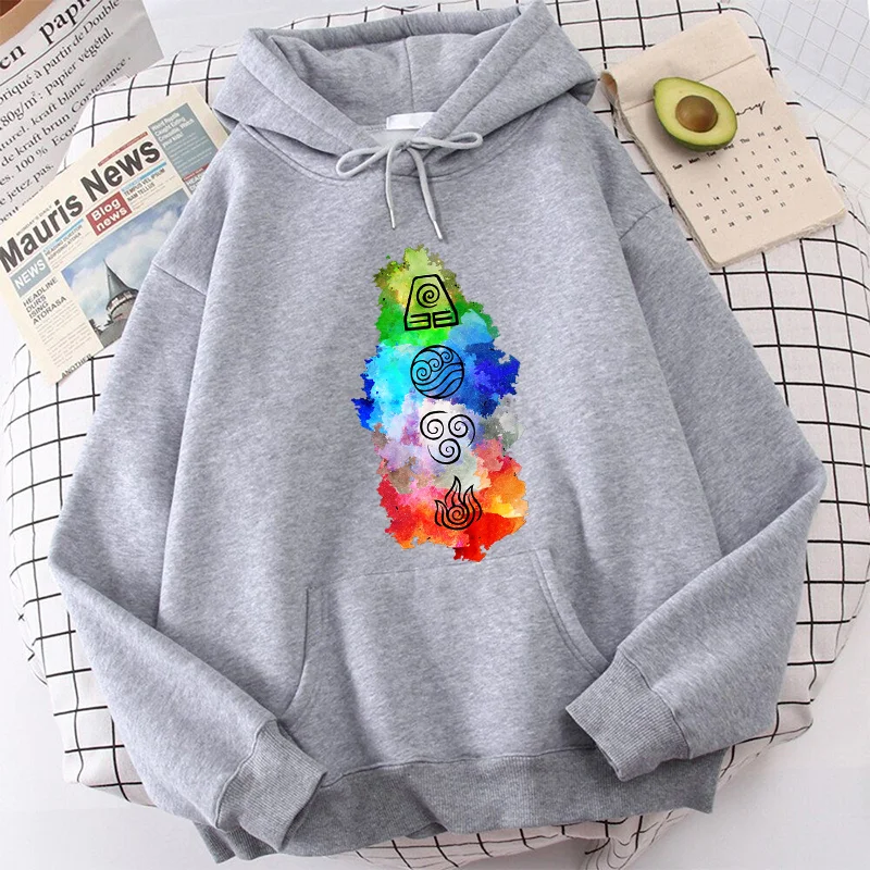

Kawaii Avatar The Last Airbender Japan Anime Hoodies Men Women Funny Cartoon Winter Casual Oversized Hooded Sweatshirt Top