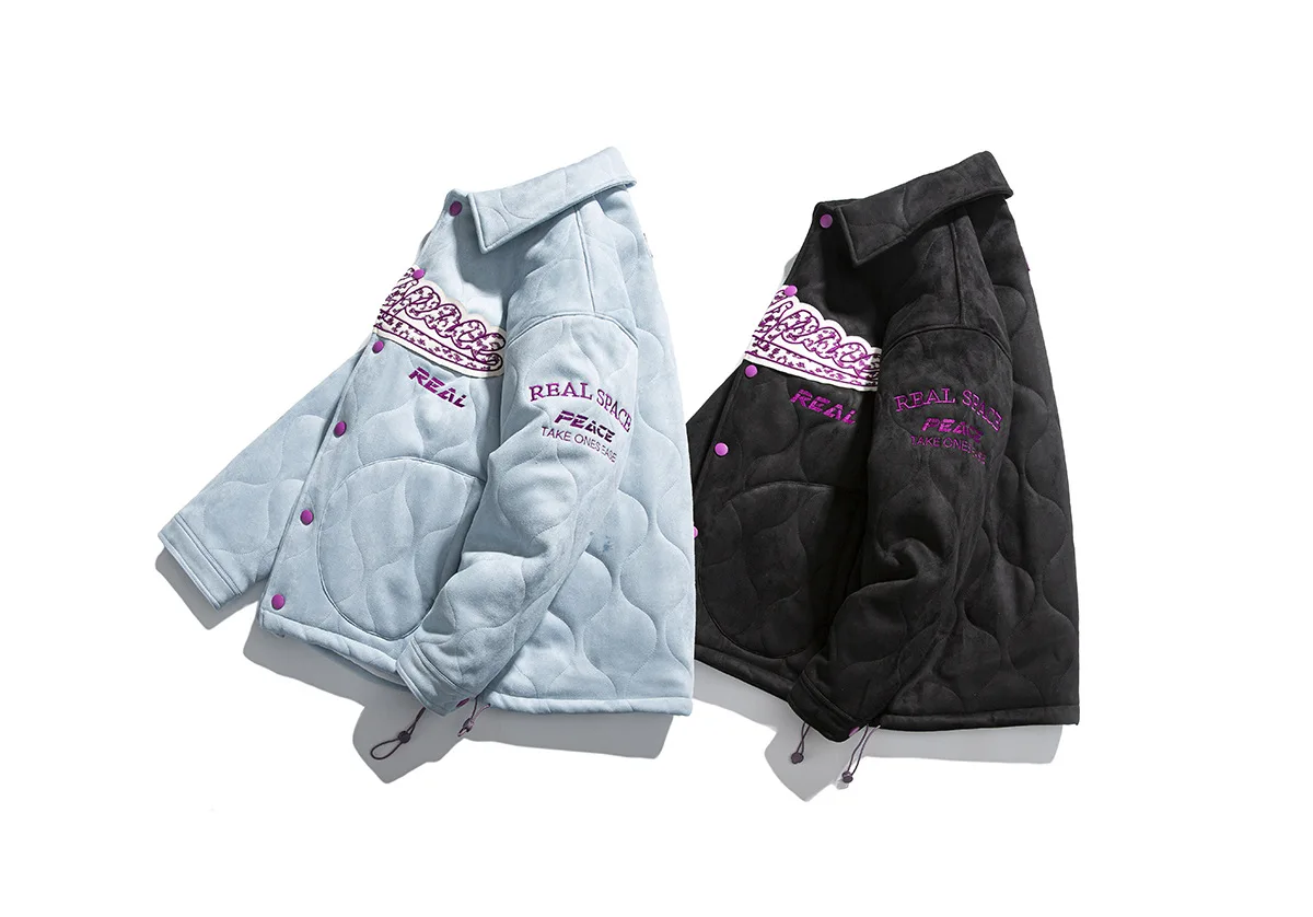 

@YYDS Winter Trend Letter Printed Thickened Cotton Jacket Men Winter Coat