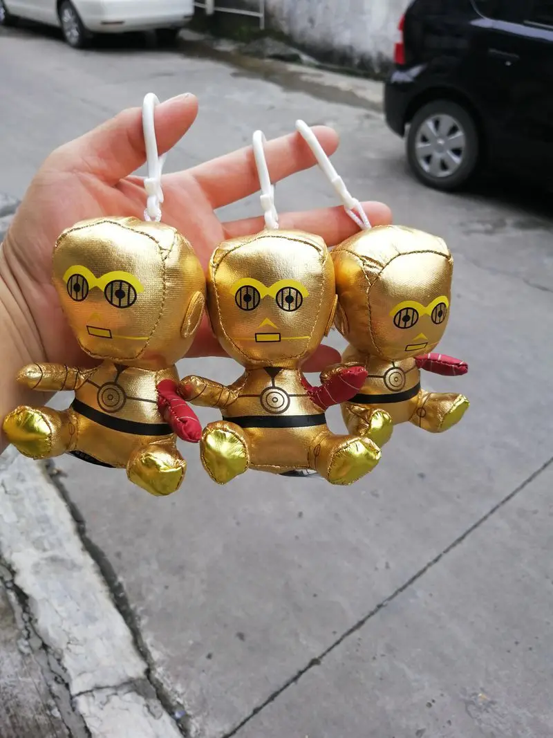 

C-3PO stuffed Plush doll Key chain pendant Kawaii Soft Gifts for Kids