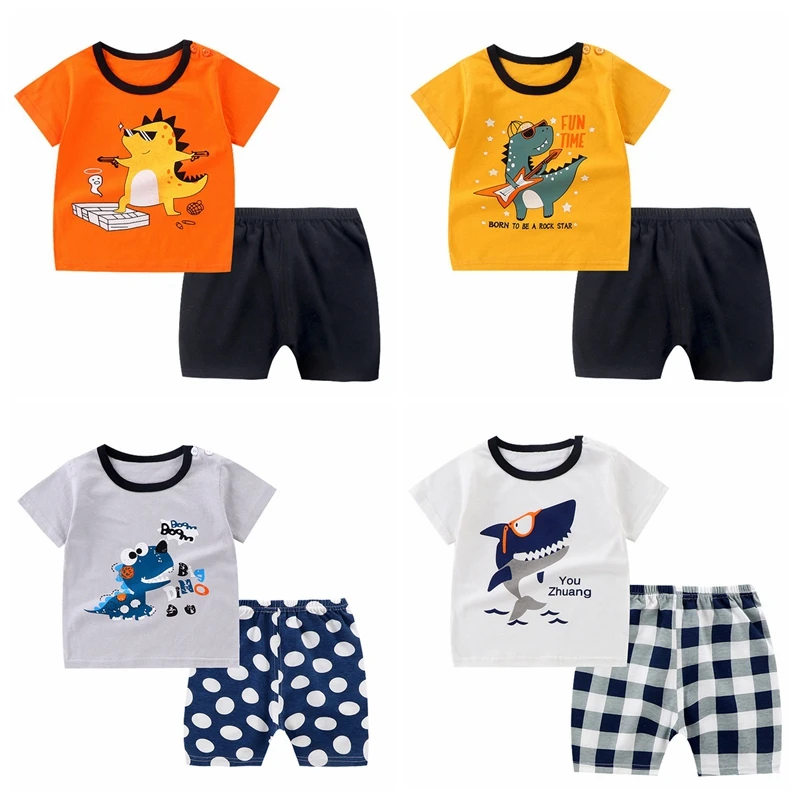 Комплект детской одежды из 2 предметов летняя одежда для маленьких мальчиков
