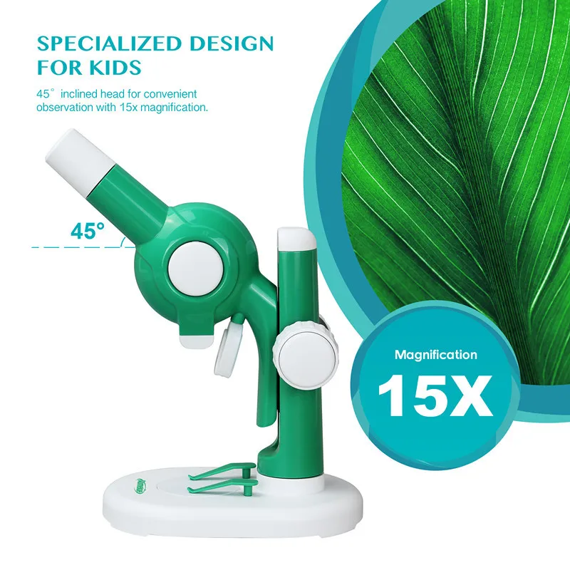 Разберите микроскоп-игрушка образовательный DIY стволовый микроскоп для