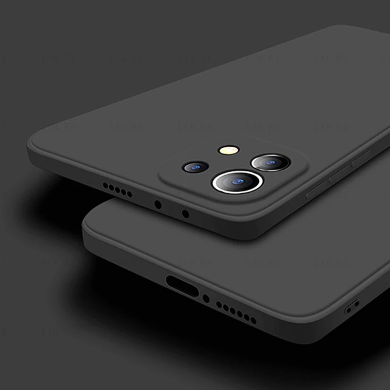For Xiaomi Mi 10 Lite 11 Lite 5G NE Case Liquid Rubber Silicone Case For Redmi Note 11S 10C 11 Pro Plus Cover for Xiaomi 12 Pro