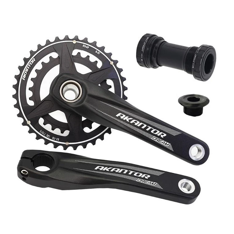 

AKANTOR AK 104BCD MTB Bike Crankset Aluminum Alloy with Bottom Axis Bicycle Crankset Mountain Bike Cranks Bike Accessories