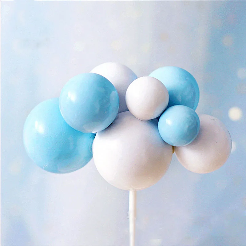 Милый розовый воздушный шар облако торт Топпер 5 цветов стили с 1-й сладкий день