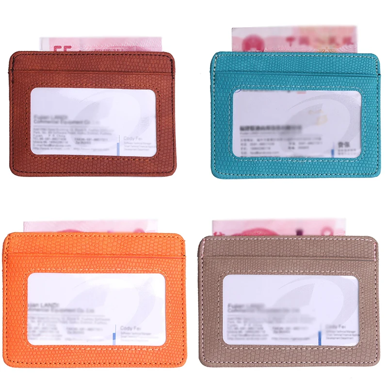 

Pu Leather Card Holders Fashion Unisex Card Package Coin Bag Wallet Id Card Holder Lichee Lines Driver License Cover Cash Holder
