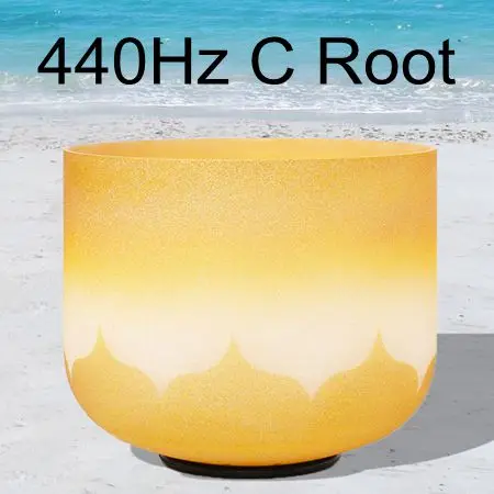 440Hz Note C CVNC 8" Note C Root Chakra Frosted Quartz Crystal Singing Bowl Free Shipping Cost - Цвет: 440Hz Note C