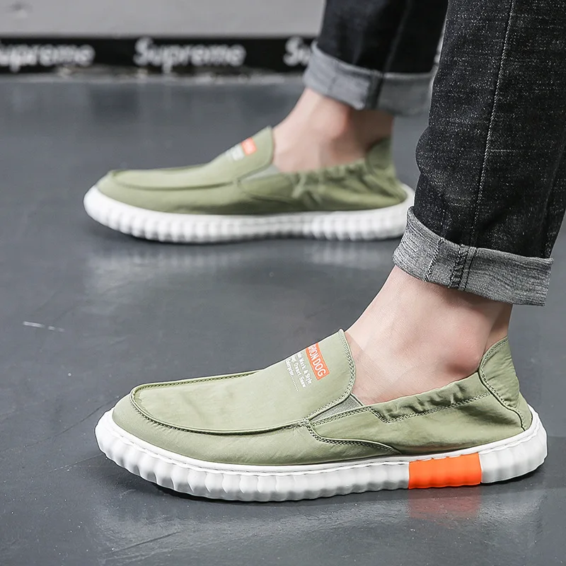 

2020 summer new cloth shoes breathable men's lazy Doudou shoes trend shoes