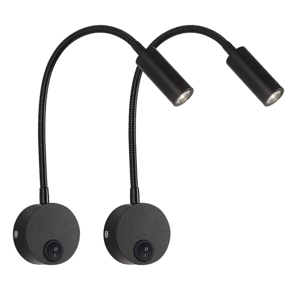

2pcs Led Reading Wall Lamp 3W 2700K Lantern Light With American Plug Cord Mount For Bedside Table Study And Book