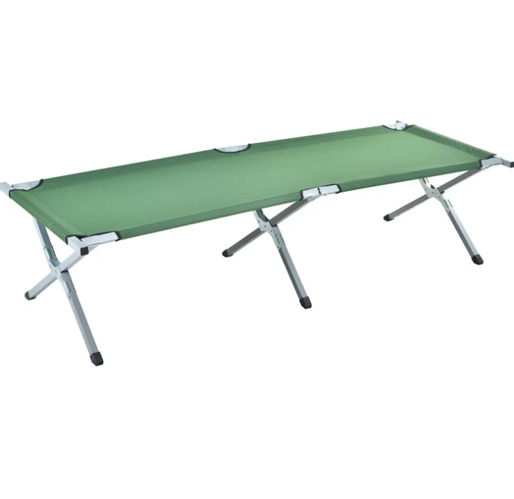 

Travel camping folding bed aluminum alloy convenient folding bed storage simple and convenient to carry single folding bed