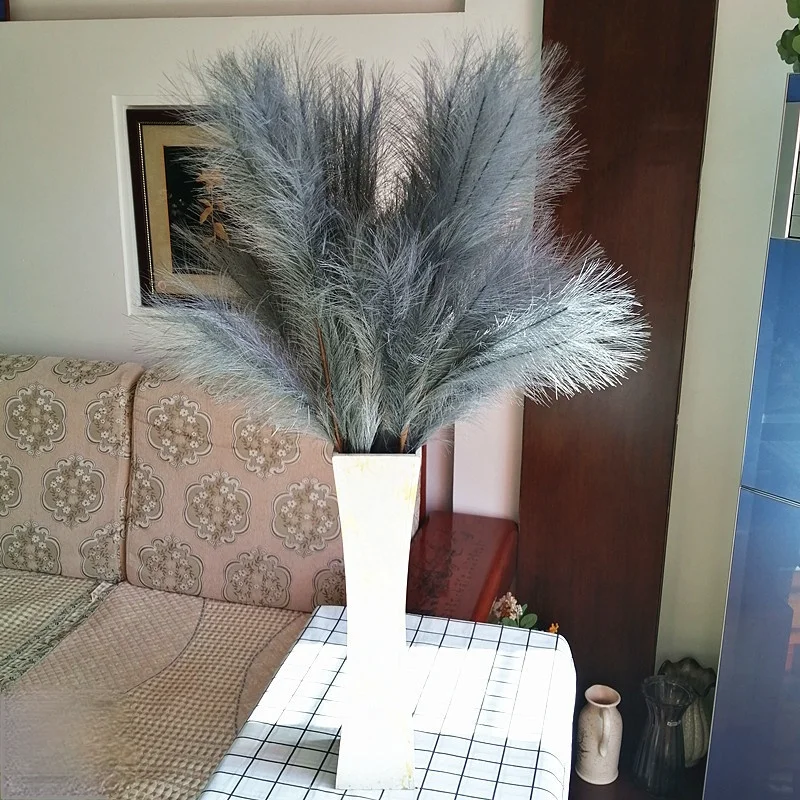 Искусственный цветок камышовый букет Длинные ветки 10 цветов искусственные цветы