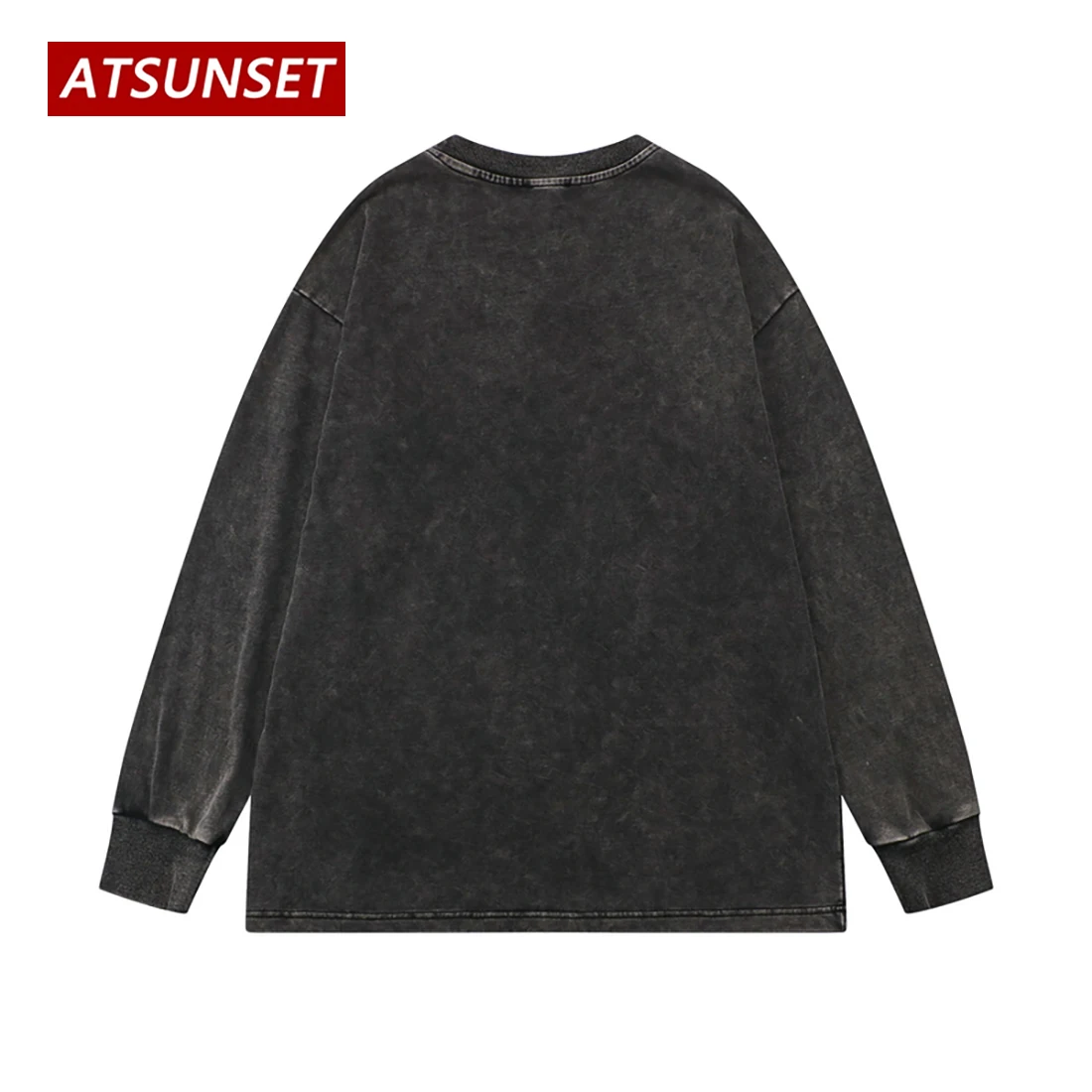 ATSUNSET Evil Clown Print Sweatshirt Autumn Cotton Pullover Hip Hop Street Retro Style Round Neck Hoodie Tops | Мужская одежда