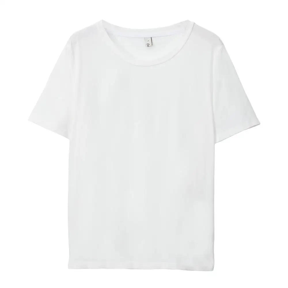 white (1 pc) Летняя женская футболка с круглым вырезом и короткими рукавами для девочек, базовая нательная футболка, 2 шт./3 шт.,, M30146 - Цвет: white (1 pc)