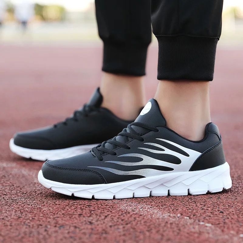 

ADD-WHAPP Big Size 38-47 PU Running Shoes For Men Platform Light Fashion EVA Non Slip Sneaker Male Breathable Outdoor Walk Cas