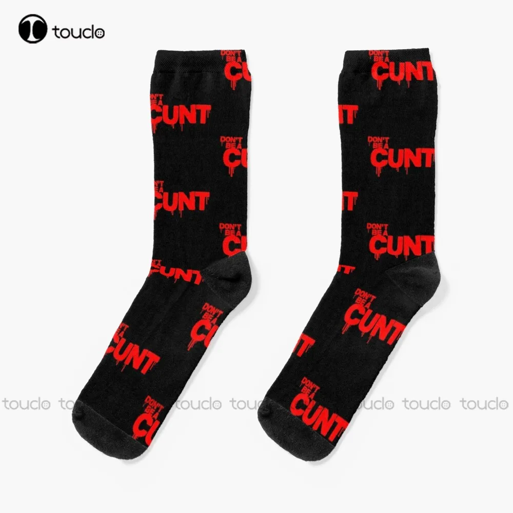 

"Don´T Be A Cunt" (Red Quote - Billy Butcher - The Boys Tv Show Series) Socks White Soccer Socks Halloween Christmas Gift Funny