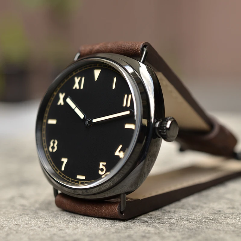 

Baltany ST3600 Manual Winding Wristwatch California Sandwich Dial Italian Military Retro Waterproof 100m Luminous Men Watch