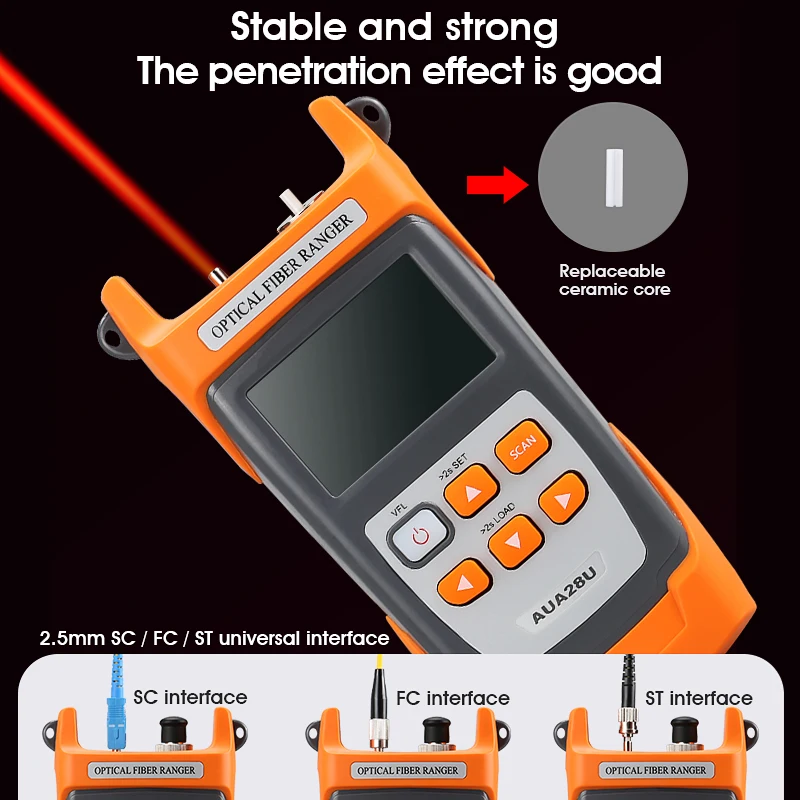 COMPTYCO AUA28U/28A Мини 60KM Оптический рефлектометр Fiber Optic OTDR с встроенным VFL и касанием FC SC.