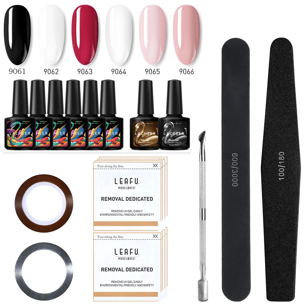 Lacheer 15 шт./лот УФ Led Гель лак наборы для маникюра Замачивание Полупостоянный гель
