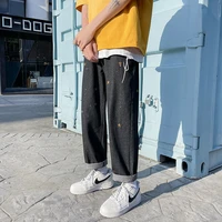 splash ink jeans mens loose and versatile summer straight pants korean hip hop trend pai capris cheap clothes china streetwear