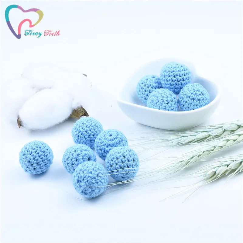 Бусины для прорезывания зубов небесно голубые 16 20 мм 10 шт.|Бусины| |