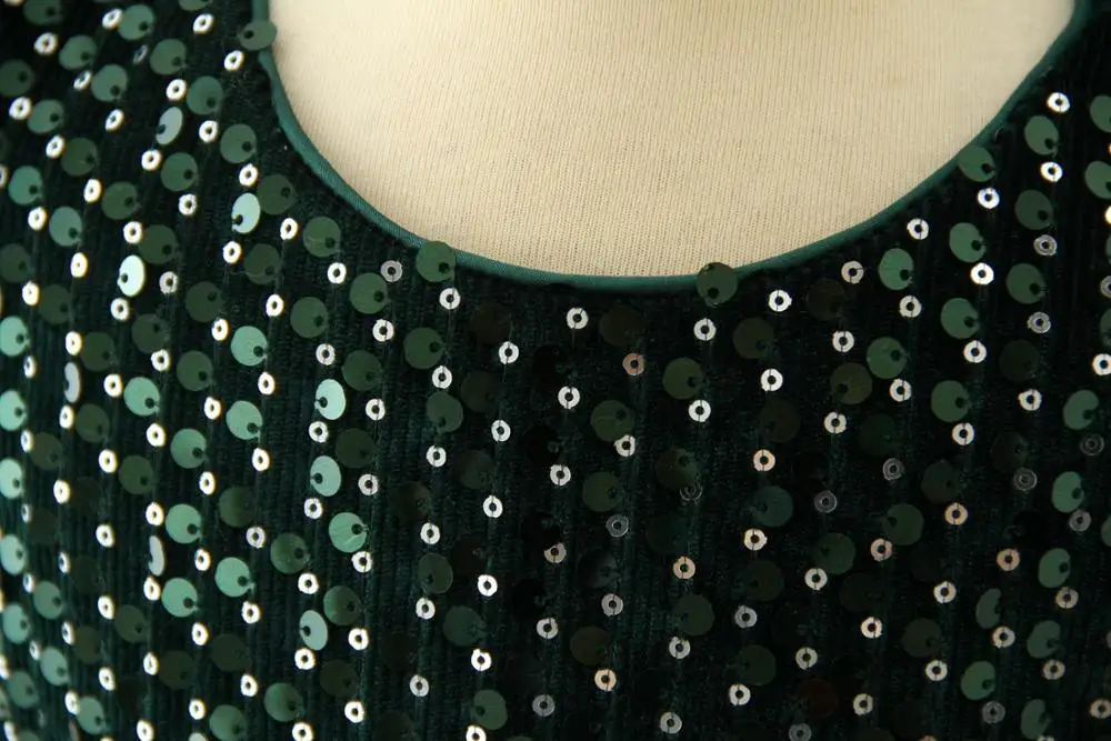 Рождественское платье с блестками и жемчужным поясом зеленые свадебные платья