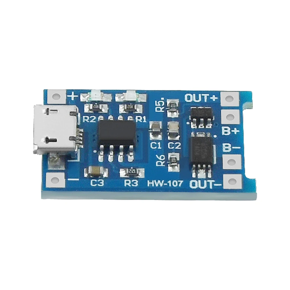 5PCS 5V 1A Micro USB 18650 Lithium Battery Charging Board Charger Module+Protection Dual Functions TP4056 | Электроника