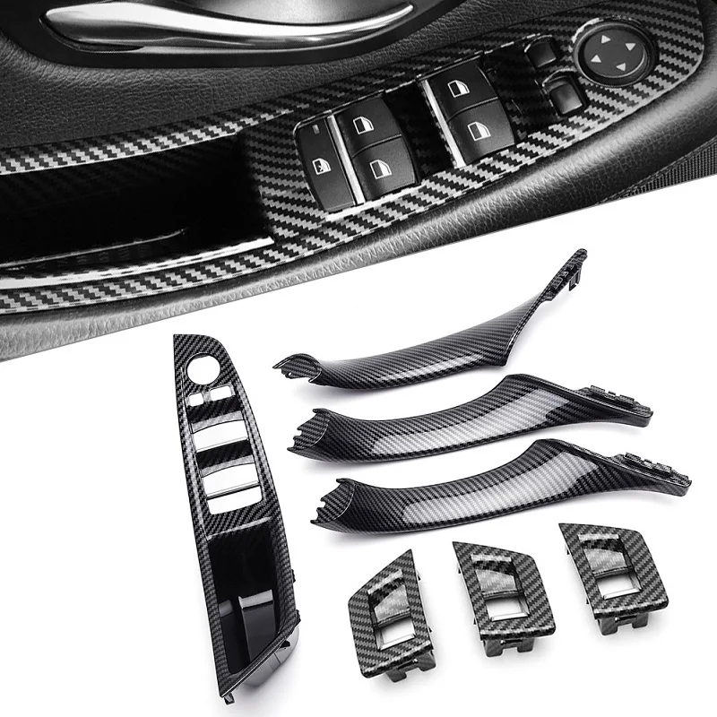 Для BMW 5 серии F10 F18 левый привод LHD 7 шт. 2010 2016 бежевый черный углеродное волокно