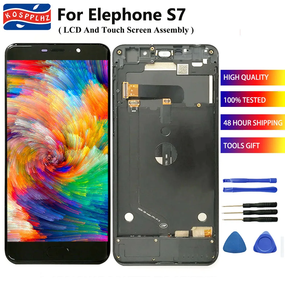 Для Elephone S7 ЖК дисплей + сенсорный экран дигитайзер в сборе замена на 100%