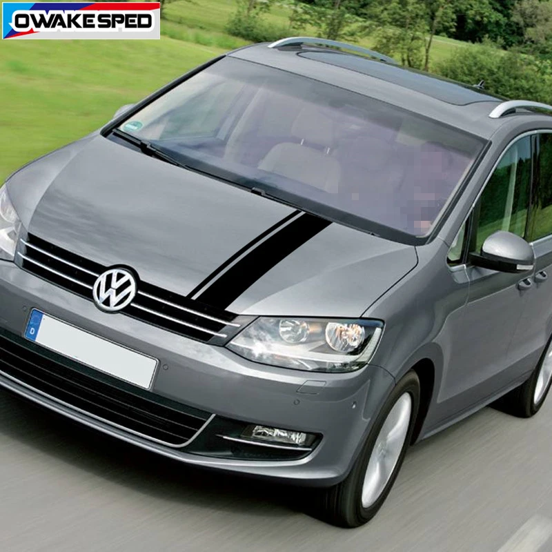 Автомобильная накидка спортивные полосы для Volkswagen Sharan MPV Автомобильный капот