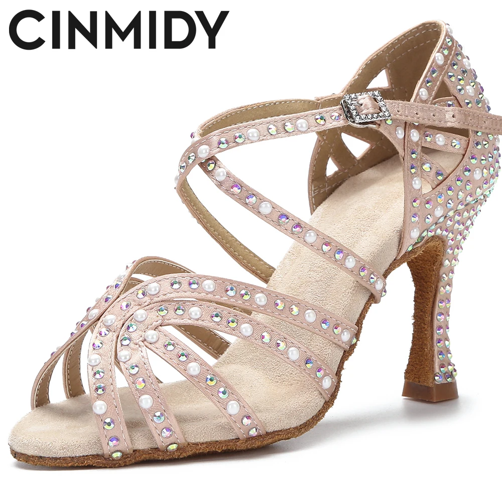 

Женские туфли для латиноамериканских танцев CINMIDY, туфли для бальных танцев, танго, сальсы, тренировочные туфли для девушек, женские свадебны...