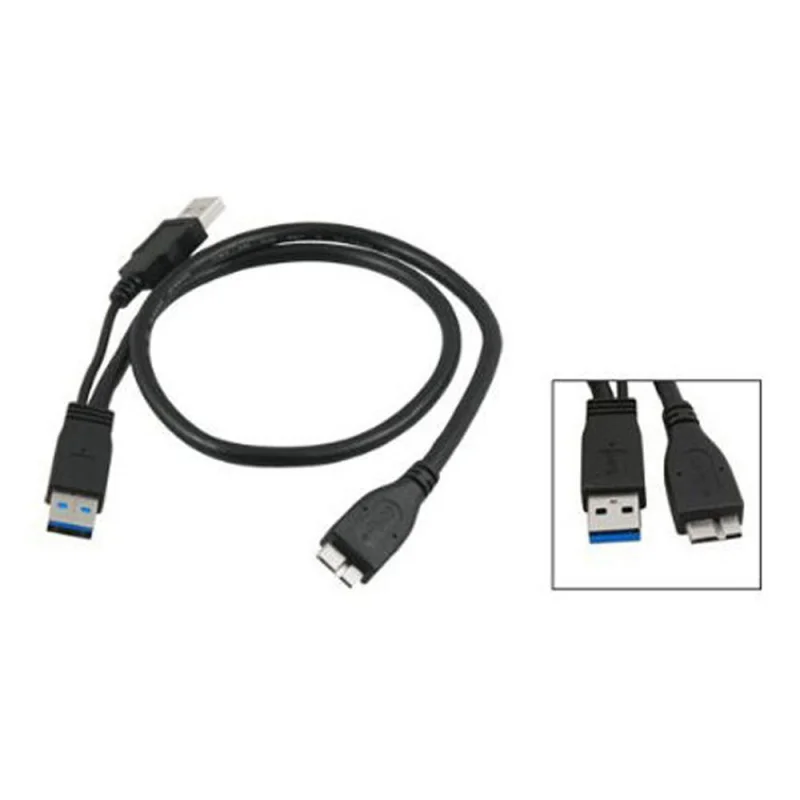 Высокое качество 0 6 м двойной USB 3 A штекер к Micro B Y черный для кабеля питания и