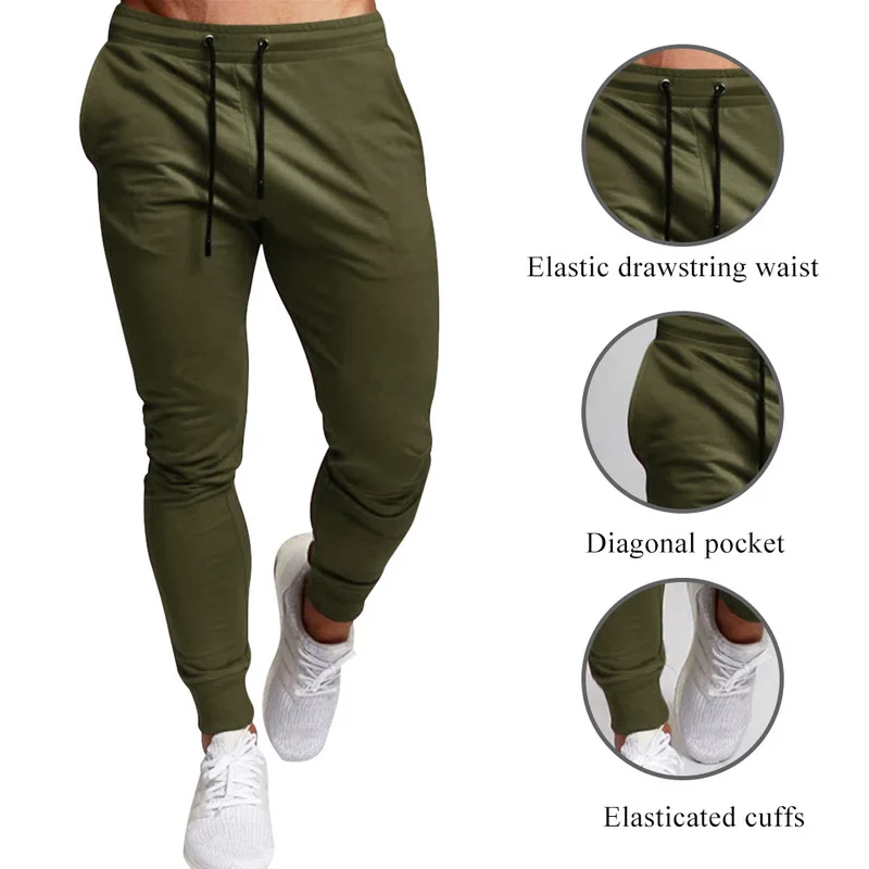 

New Men Joggers Brand Male Trousers Casual Pants Sweatpants Jogger grey Casual Elastic cotton gyms Fitness Brand logo Sweatpants