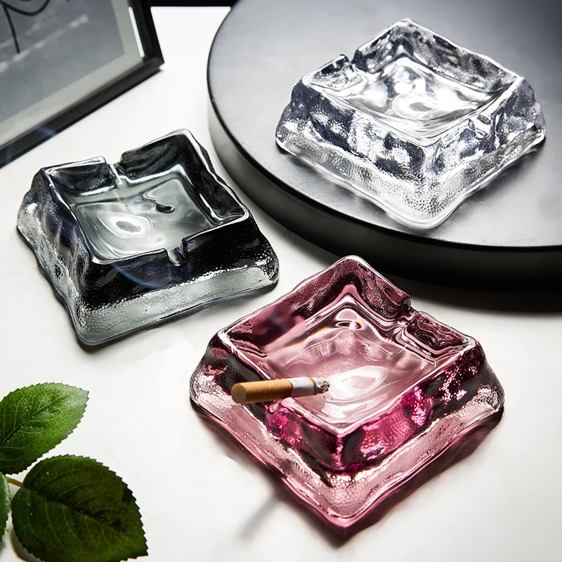 

Home decoration accessories Windproof Square Ashtray Eco-Friendly Heat Resistan Restaurant Living Room Coffee shop Hotel