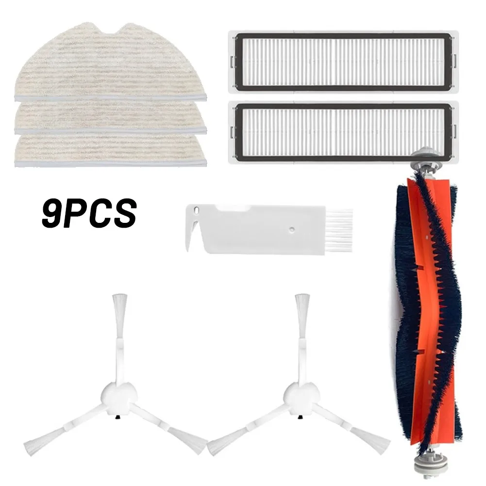 

9pcs For Xiaomi Dreame D9 Robot Vacuum Cleaner Spare Parts Kit Side Roller Brush Filter Mop Cloth Vacuum Cleaner Sweeper Replace