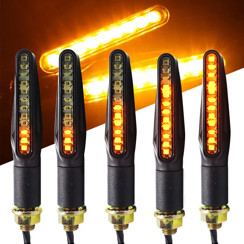 Поворотники для мотоциклов светодиодсветодиодный мигающие огни проточной воды