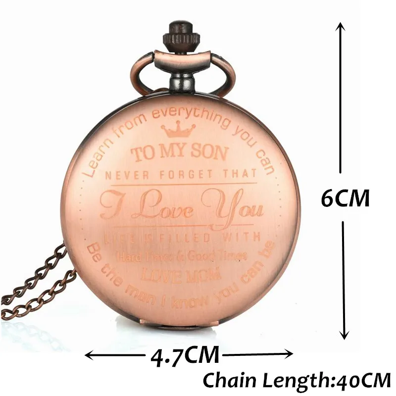 Classic Fashion Bronze Quartz Pocket Watch Chain Necklace Vintage Pendant Clock Gift Necklace Fob Watches Jewelry Accessories