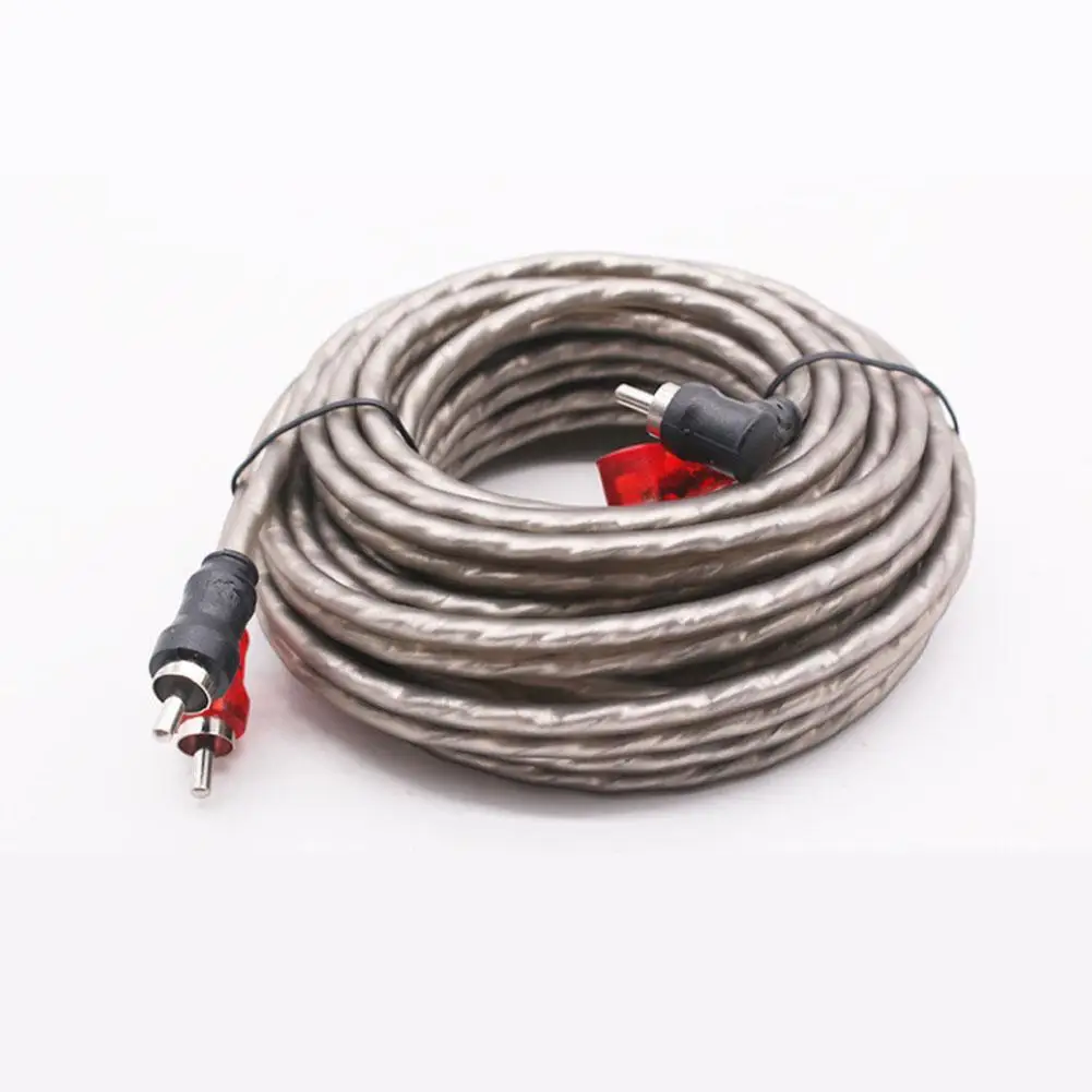 

Car Audio Signal Cable For Car Pure Copper Audio Modified Cord Line Rca High-fidelity Lossless Sound Quality Cable Dropshipping