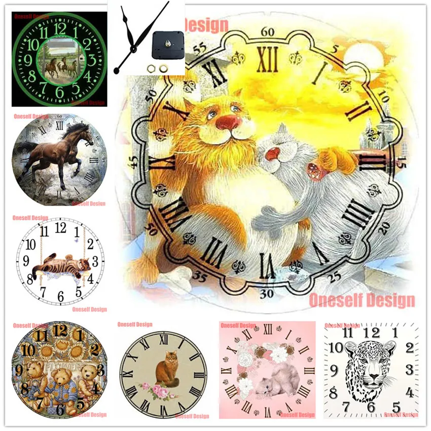 Новый Рождественский подарок 5d алмазная живопись и часы животное вышивка полный