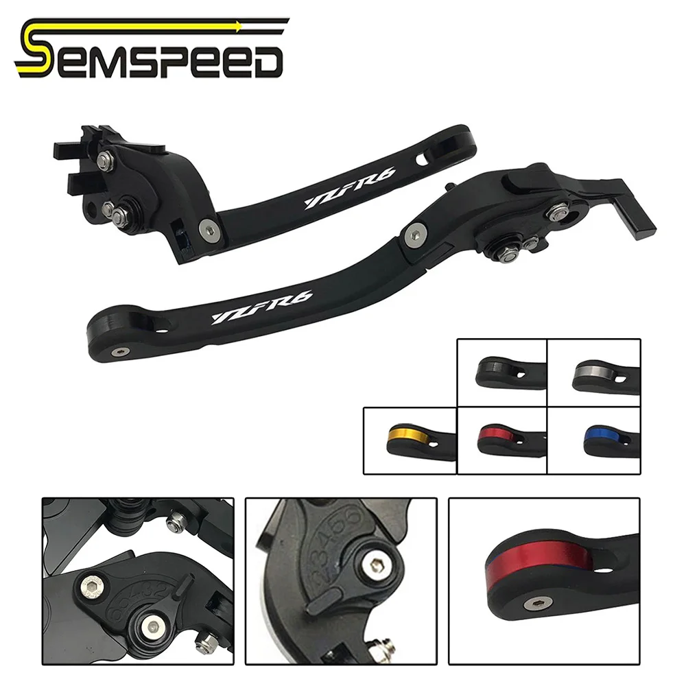 SEMSPEED Мотоцикл с ЧПУ Новые складные только сцепные рычаги для Yamaha YZF R1 2004-2006 2007 2008 R6