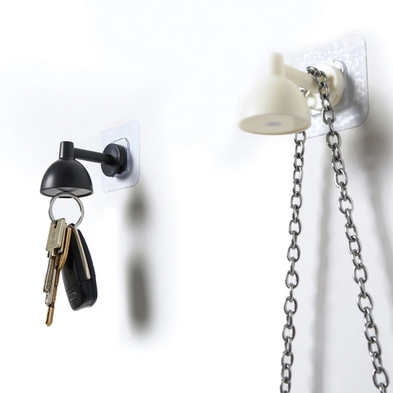 

2 PCS Lamp Figure Magnetic Key Hook Multifunctional Punch-free Hook for Hanging Hat Cloth Bag Keychain Promotion