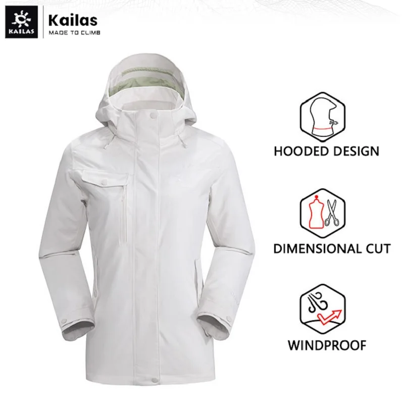 

Kailas Stormsuit Женская куртка с подогревом три в одном осень-зима теплая ветрозащитная водонепроницаемая куртка дышащая походная куртка